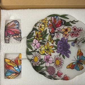 Colorful Butterfly and Floral Hanging Decor